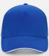 B15C Beechfield Ultimte Sandwich Peak Cap Bright Royal / White colour image